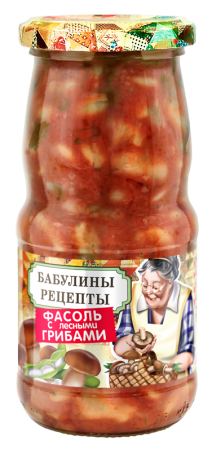 Фасоль с лесными грибами